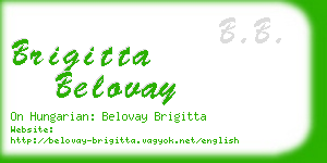 brigitta belovay business card